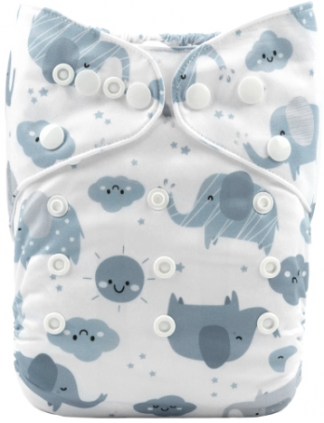 Alvababy Elephants Pocket Nappy