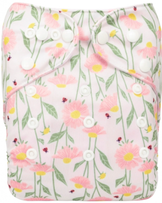 Alvababy Pink Flowers Pocket Nappy